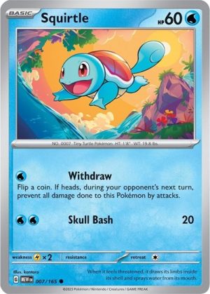 Squirtle - 007/165 (Reverse Holofoil)